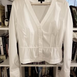 Rag and Bone Cropped White Button Up